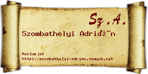 Szombathelyi Adrián névjegykártya