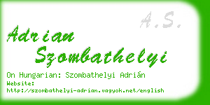 adrian szombathelyi business card